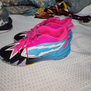 PUMA EUC MENS SZ 9 SCOOT ZEROS NORTHERN LIGHTS BASKETBALL SNEAKER SHOES